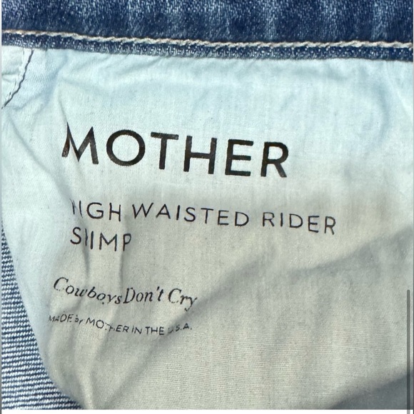 MOTHER Superior High Waisted Rider Skimp in Cowboys Don't Cry 27 - Picture 7 of 9